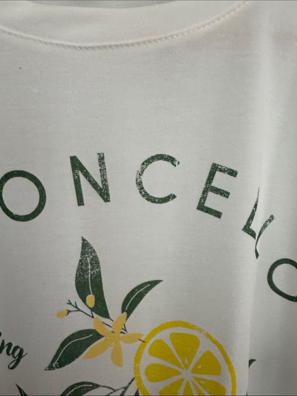 Green Envelope White Limoncello Graphic Tee with Yellow and Green Print - Picture 3 of 8